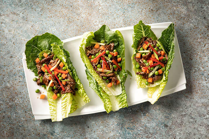 Beef Bulgogi Lettuce Wraps Using RTE Vegetables