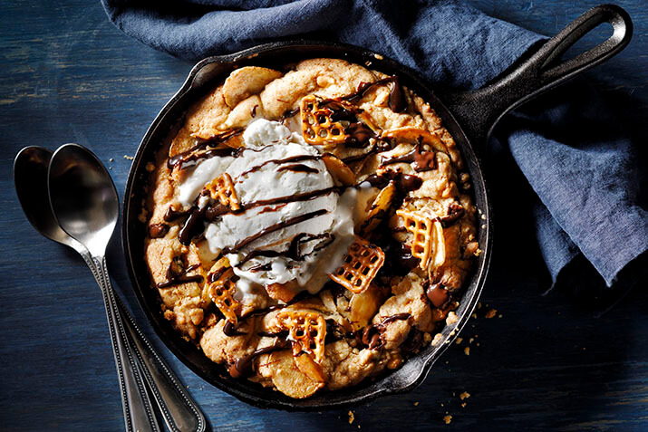 Chocolate Chip Potato Chip Skillet Cookie Recipe Image