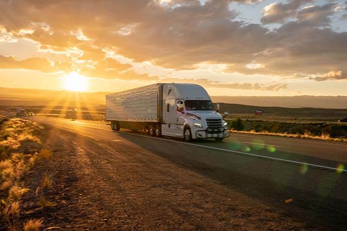 Freight Truck on Highway