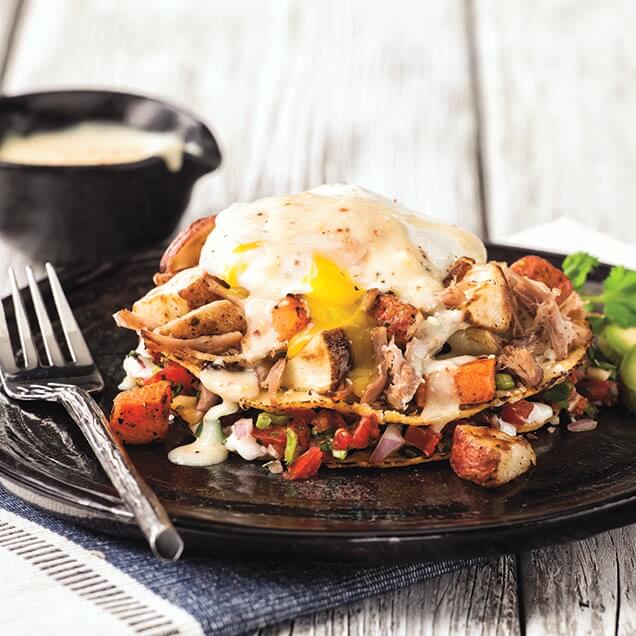 Potato Medley Breakfast Tostada Recipe